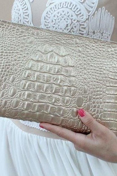 3-Way Clutch Bag - Gold - Handbags