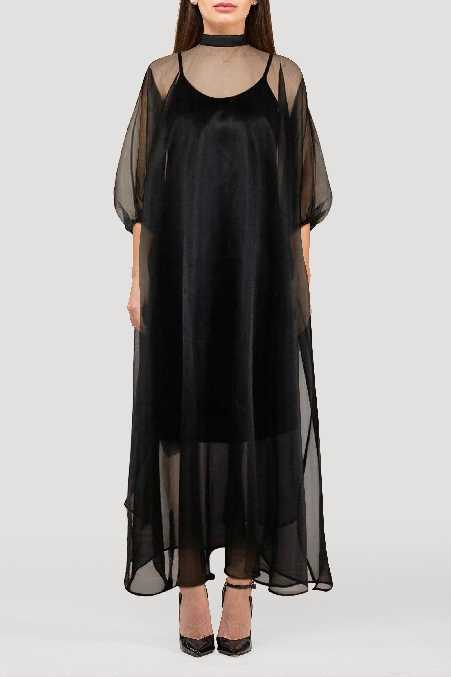 Aaliyah Layered Dress - S / Black - Clothing