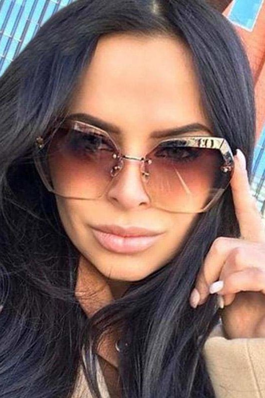 Acrylic Gradient Sunglasses - Brown - Sunglasses