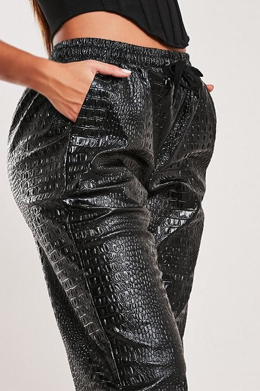 Aidan Snakeskin Joggers - Clothing