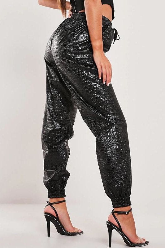 Aidan Snakeskin Joggers - Clothing