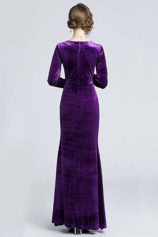 Alondra Velvet Maxi Dress - Clothing