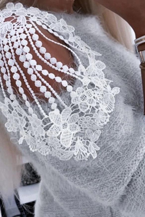 Angelina Lace Top - Clothing