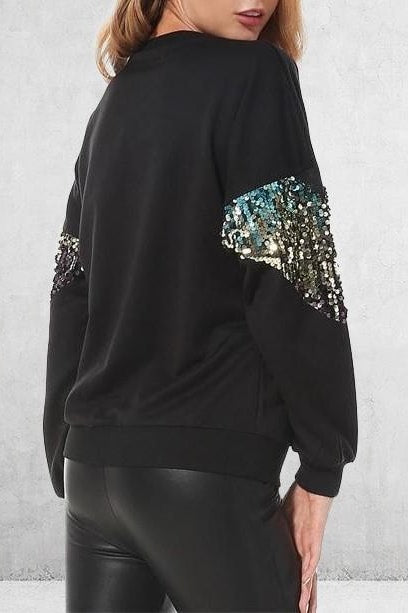 Anya Sequin Sweater - Tops