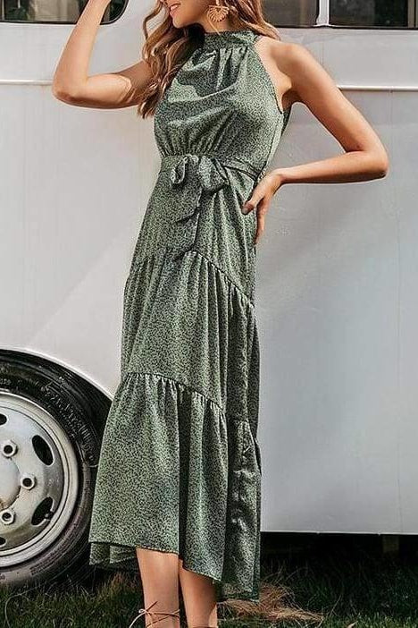 Ava Halter Dress - Clothing