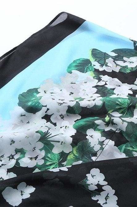 Batwing Floral Maxi Dress - Clothing