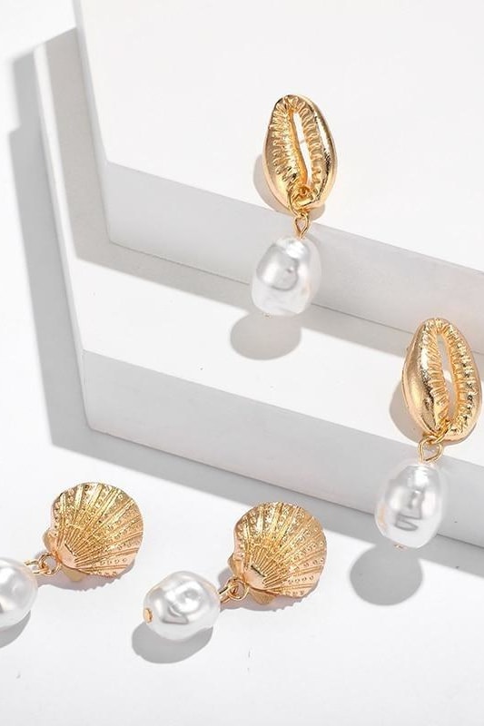 Beach Please Pearl Earring Set - Jewelry