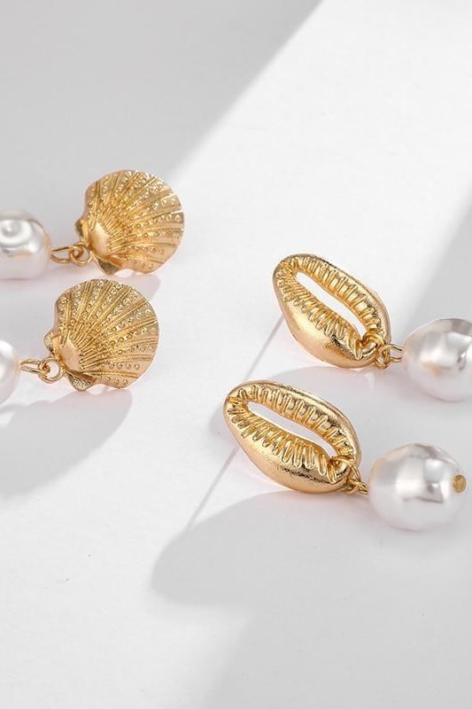 Beach Please Pearl Earring Set - Jewelry