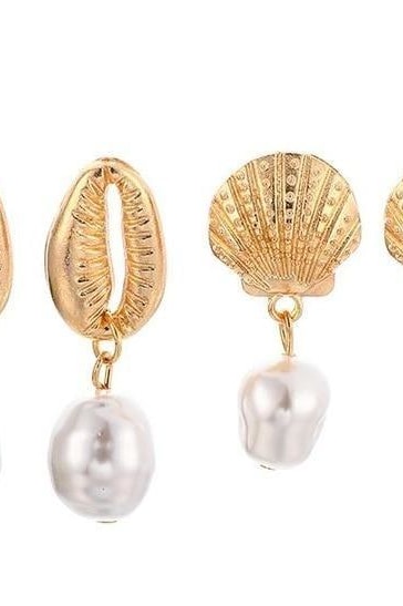 Beach Please Pearl Earring Set - Jewelry
