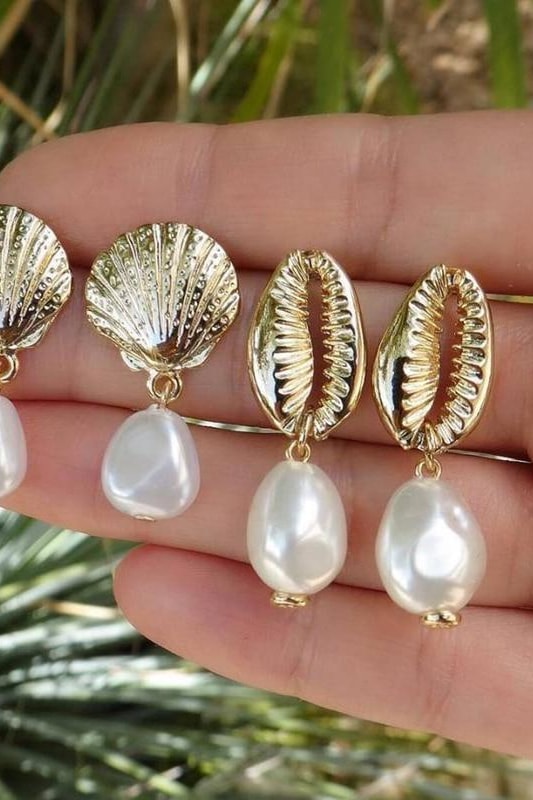 Beach Please Pearl Earring Set - Jewelry
