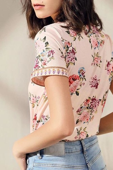 Beaded Floral T-Shirt