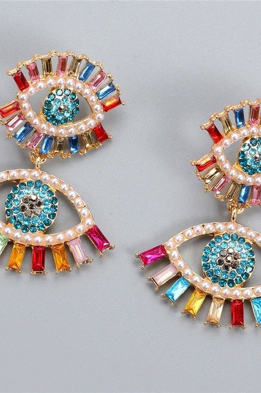 Bright Eye Dangle Earrings - Accessories