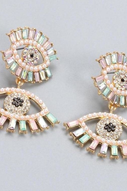 Bright Eye Dangle Earrings - Accessories