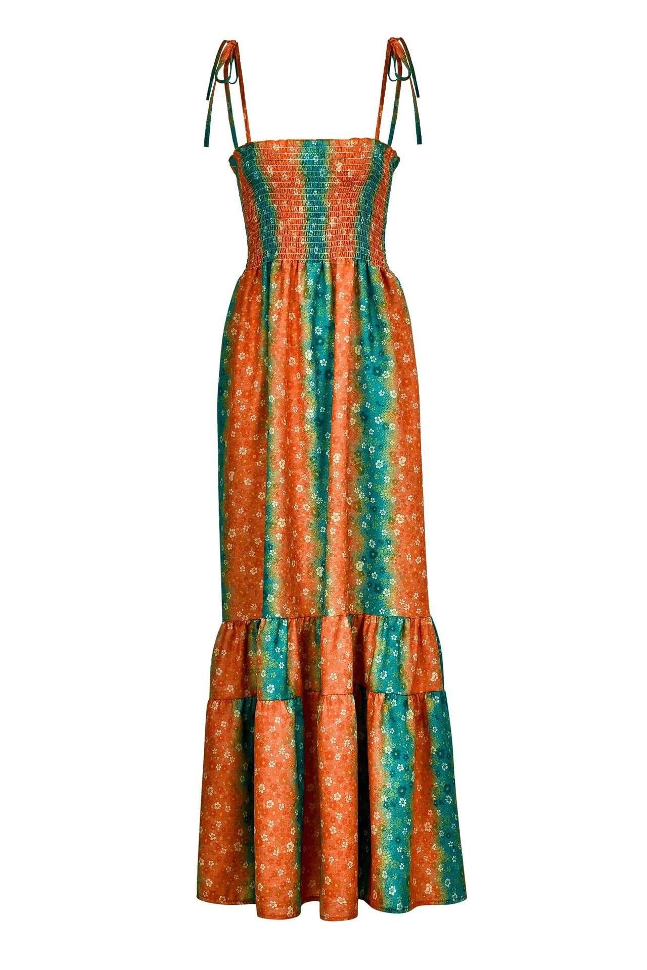 Candy Maxi Ruffle Dress - S / Multi - Clothing