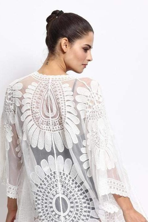 Capri Embroidered Cover-Up - Cover-Ups