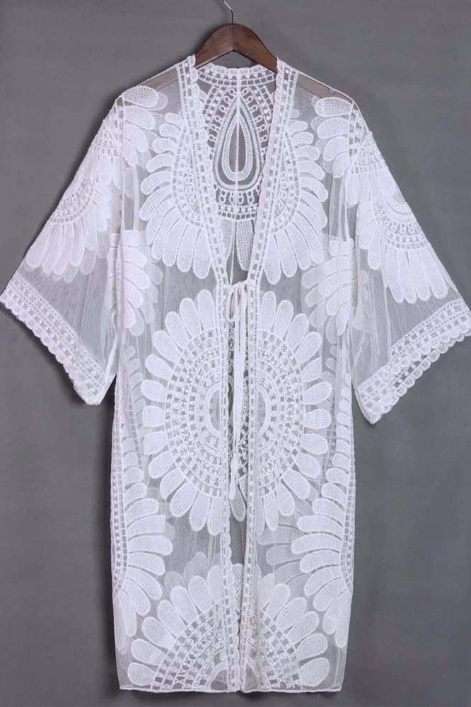 Capri Embroidered Cover-Up - Cover-Ups