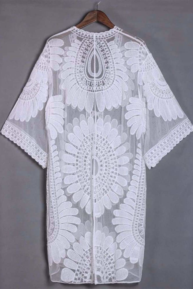 Capri Embroidered Cover-Up - Cover-Ups