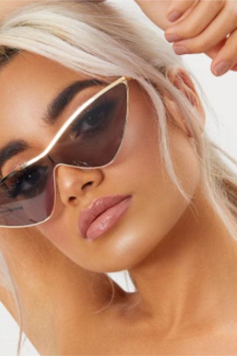 Cat Eye Aviators - Black - Sunglasses