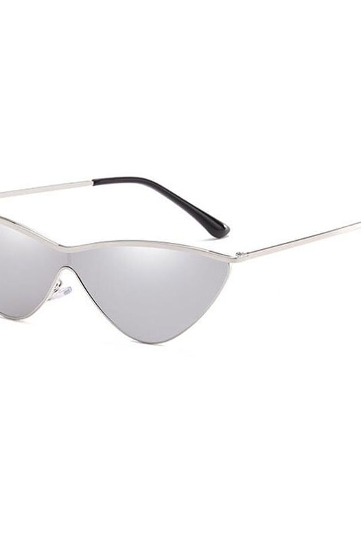 Cat Eye Aviators - Silver - Sunglasses