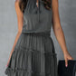 Colette Ruffle Dress - Grey / L - Clothing