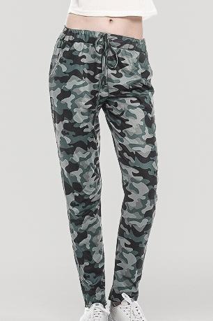 Corrine Camo Joggers - Green / S - Clothing