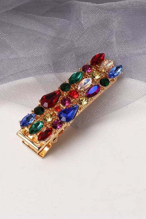 Crystal Barrettes - Multi - Hair