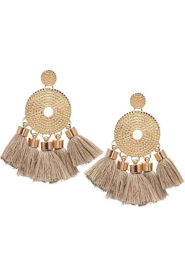 Ethnic Layer Tassel Earrings - Jewelry