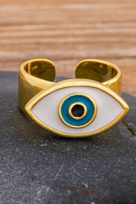 Evil Eye Adjustable Ring - Jewelry