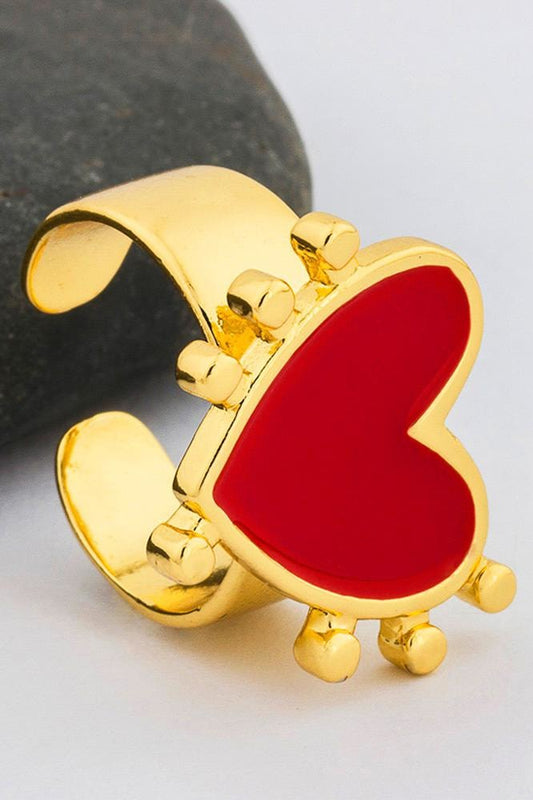 Evil Eye Adjustable Ring - Red / One size - Jewelry