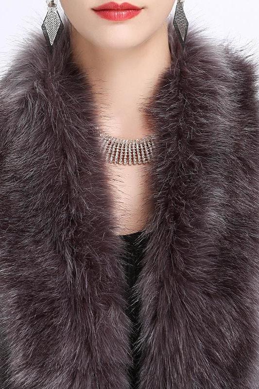 Faux Fur Trim Cardigan - Scarves