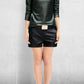 Faux Leather Turtleneck (Pleather) - Green / M - Clothing