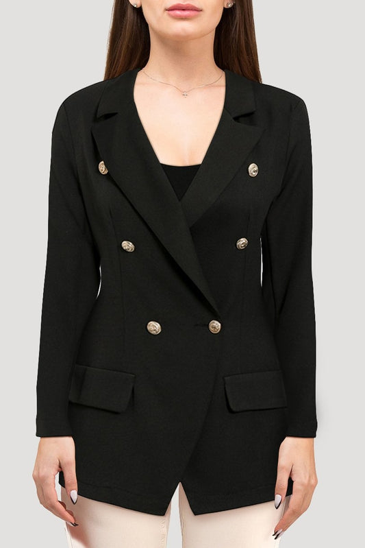 Fiona Blazer - L / Black - Clothing