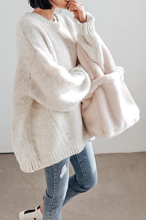 Fluffy Plush Tote - Handbags