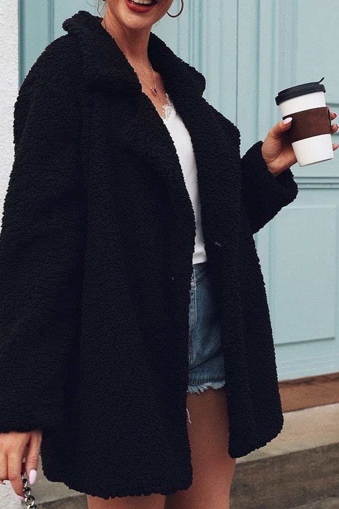 Frenchie Fuzzy Coat - Clothing
