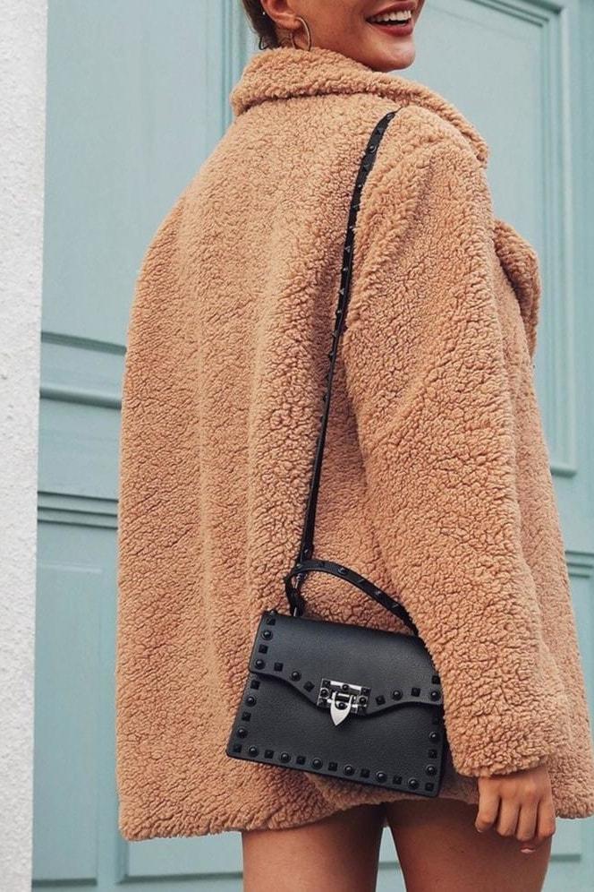 Frenchie Fuzzy Coat - Clothing