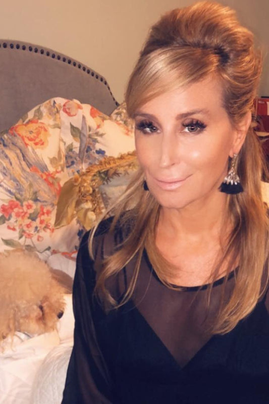 Fringe Rhinestone Earrings - Black - Jewelry