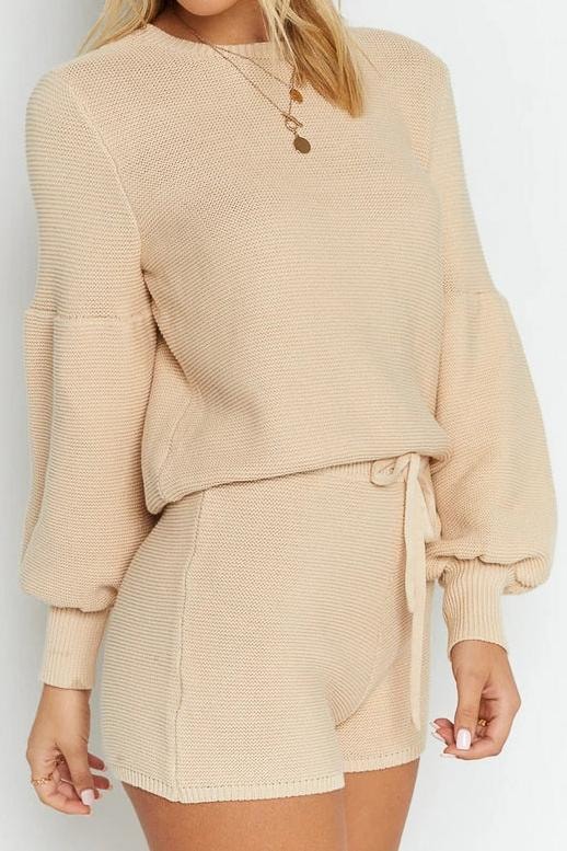 Heather Two Piece Short Set - Clothing
