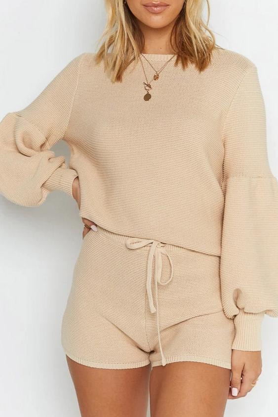 Heather Two Piece Short Set - Clothing