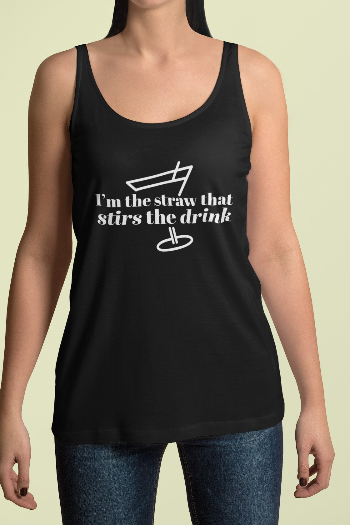 I’m The Straw Tank Top - Black / XS - Clothing