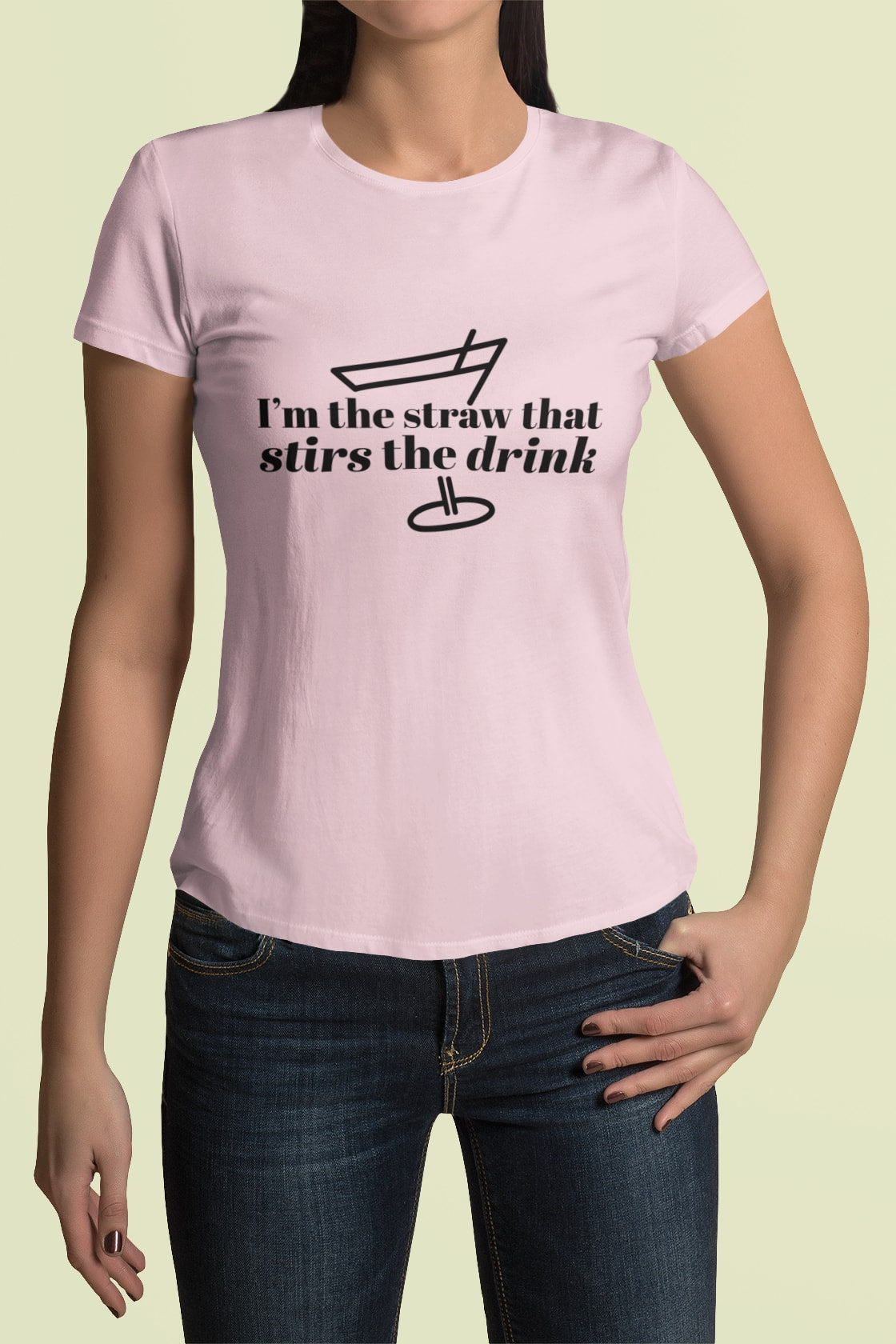 I’m The Straw Tee (Unisex) - Pink / S - Clothing