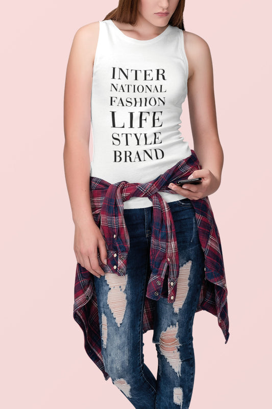 International Fashion Muscle Tank (Women’s) - White / S - Clothing