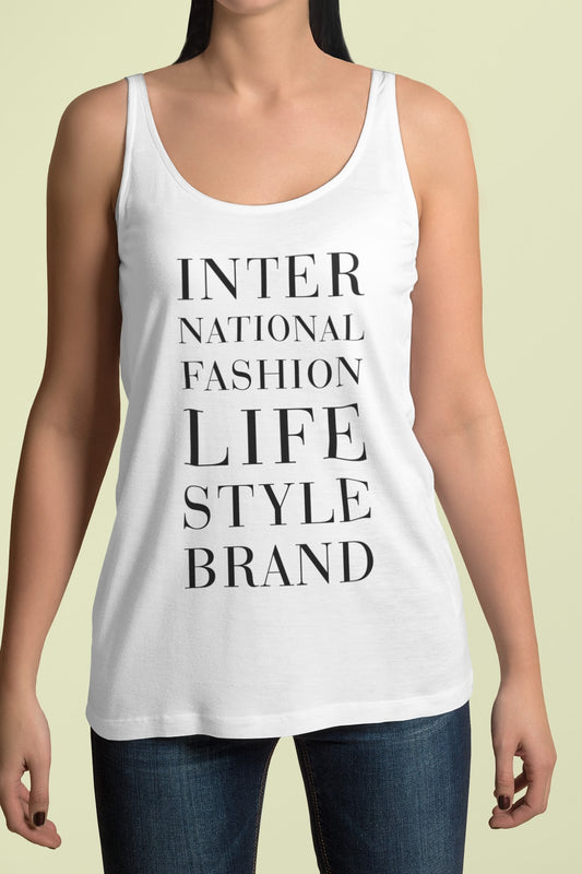 #TEAMSONJA International Fashion Lifestyle... Women’s Racerback Tank - Heather White / XS