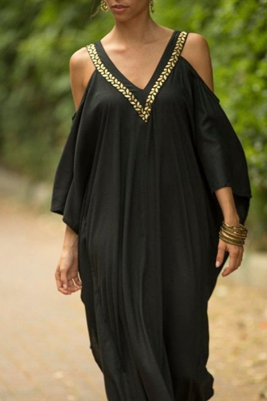 Isla Cold Shoulder Beach Dress - Clothing