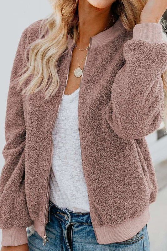 Jace Teddy Bomber Jacket - Jackets