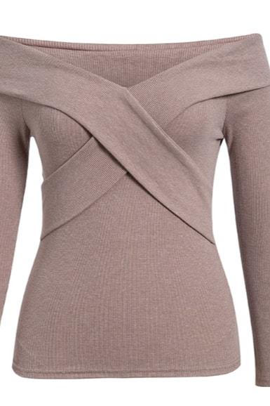 Jaylen Off Shoulder Sweater - Clothing