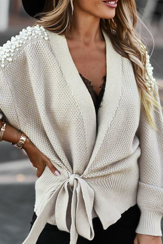 Josie Pearl Sweater - M / Apricot - Clothing