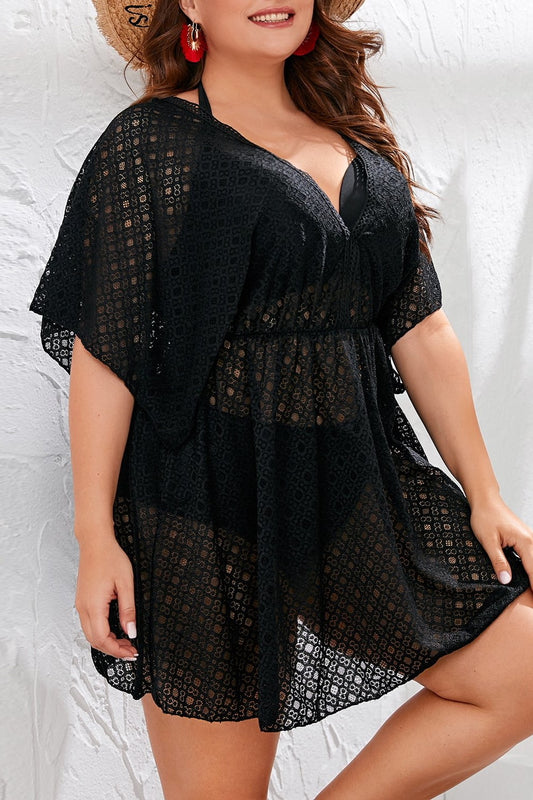 Layla Floral Lace Cover Up - 1XL - Plus Size