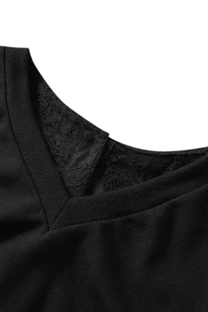 Leah Lace Back Tie Sweatshirt - Clothing