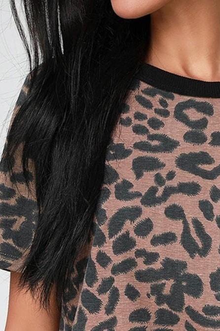 Leida Leopard Top - Clothing
