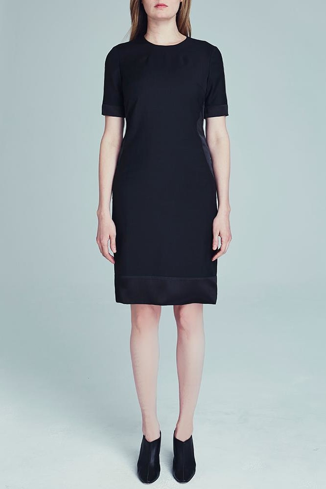 Light Weight Wool Shift (Black) - Clothing
